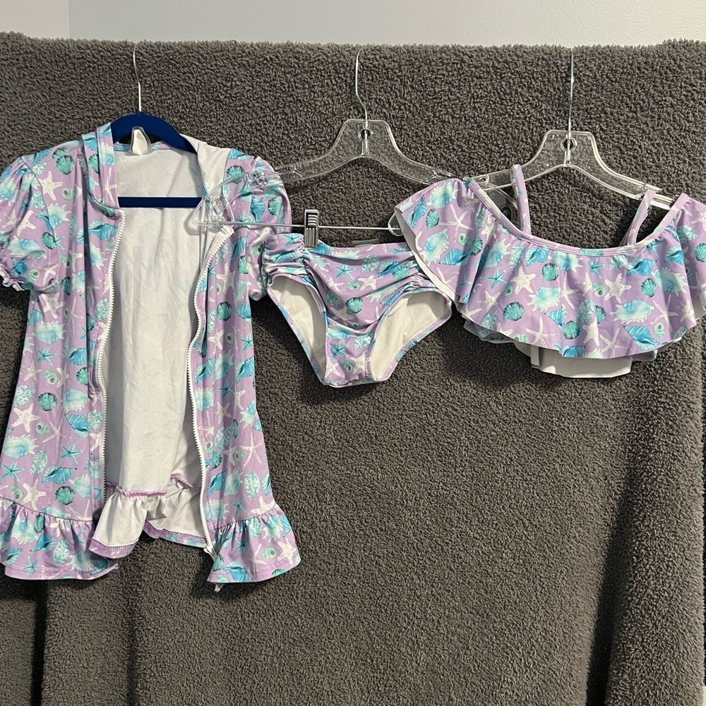 Purple and Blue Starfish Swim Set